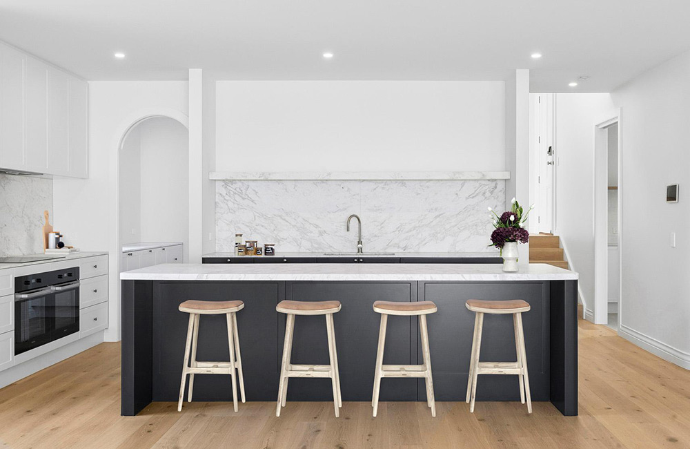 Kitchen of knockdown rebuild home in Geelong