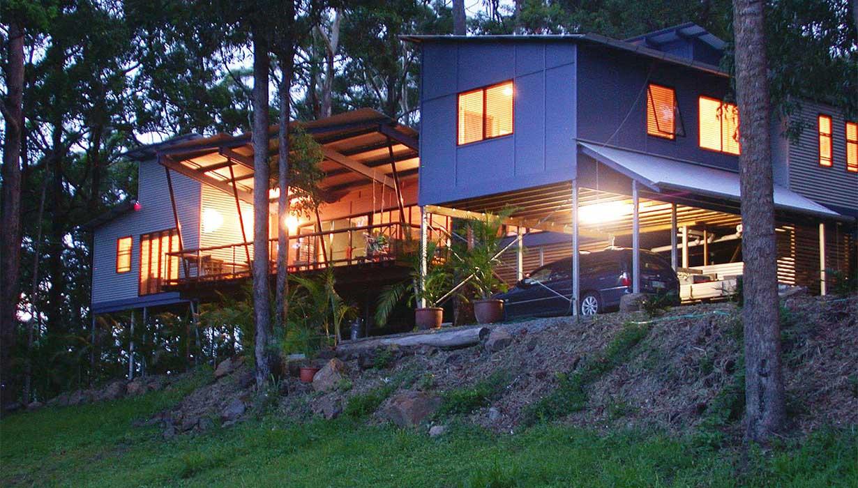 Architect-designed home on sloping block